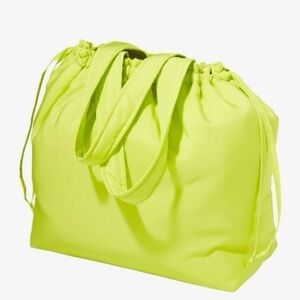 New Ulta Lime Light Side-Cinch Drawstring Tote Bag Large